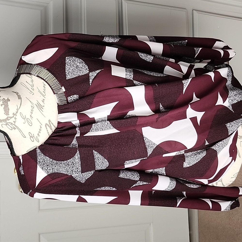 Alfani Geometric Print Blouse